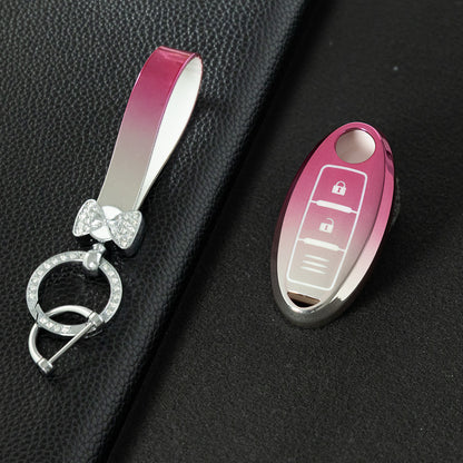 NIB1T1 Gradient Pink Car Key Cover For Nissan X-Trail Qashqai Sylphy Altima