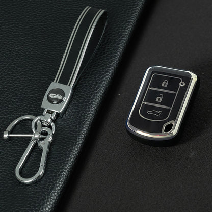 MIG1T1 Black-Silver Plating TPU Car Key  Cover for Mitsubishi Kit Mitsubishi Outlander ASX Lansergo Lansergo Lansergo Pajero Yige