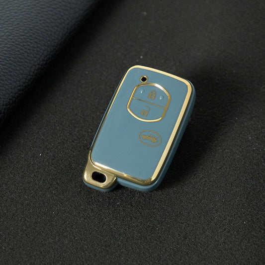TOG1T1 Granny Grey-Gold Plating Car Key Cover for Old Toyota 3 Buttons Crown Land Cruiser Prado Car Key case