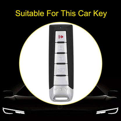 WYA1T1 Black-Silver Plating TPU Car Key Case Cover Shell for WEY VV5 VV6 VV7 P8 Latte Mocha DHT-PHEV Blue Mountain