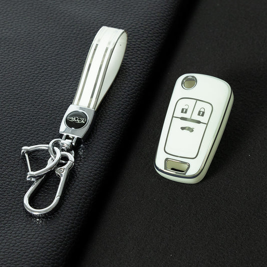 BUE1T1 White-Silver Plating Car Key Cover For Hot Sale TPU Car Key Case for Chevrolet Cruze AVEO Excelle BUICK XTG Car Key Shell Cover