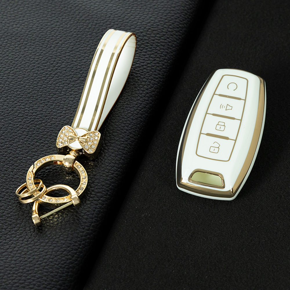 GRA3T1 White-Gold Plating TPU Car Key Case for Great Wall Haval Hover H1 H4 H6 H7 H8 H9