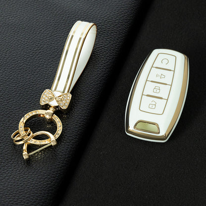 GRA3T1 White-Gold Plating TPU Car Key Case for Great Wall Haval Hover H1 H4 H6 H7 H8 H9