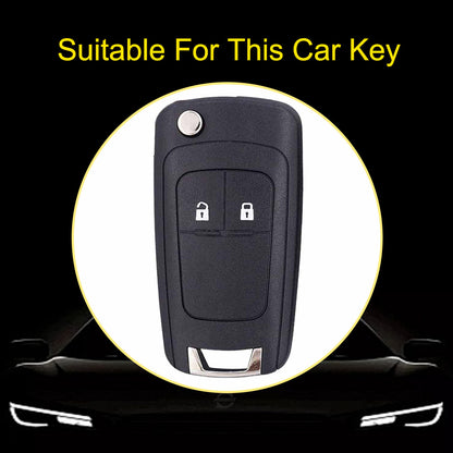 CED4T1 Black-Silver Plating Car Key Cover TPU Key Cover for Chevrolet Cruze Aveo Trax Sail Malibu for Opel Vauxhall Astra Corsa Meriva Insignia Key case