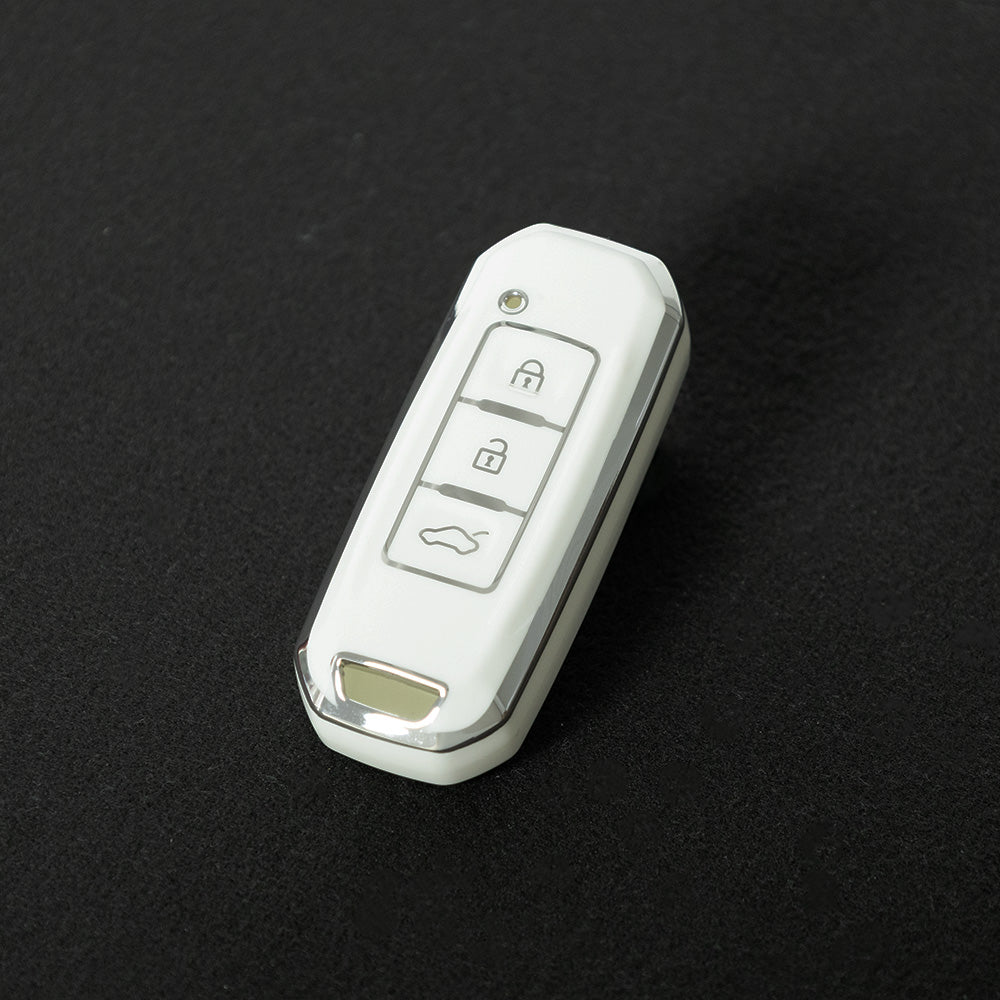 BAB1T1 White-Silver Plating Car Key Cover for Baojun 510 730 360 560 RS-5 530 630 Wuling Hongguang S Covers House Keys