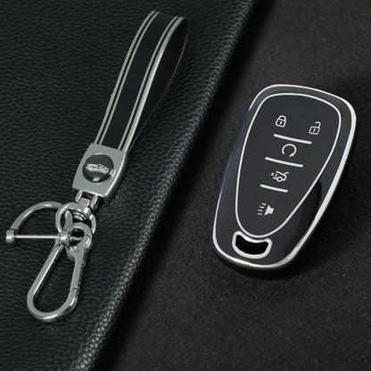 CEA3T1 Black-Silver Plating Car Key Cover for Chevrolet Holden Malibu XL Camaro Pioneer Wear Resisting Smart Auto