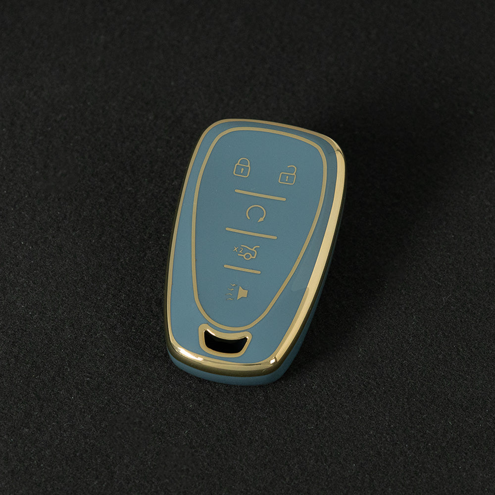 CEA3T1 Granny Grey-Gold Plating Car Key Cover for Chevrolet Holden Malibu XL Camaro Pioneer Wear Resisting Smart Auto