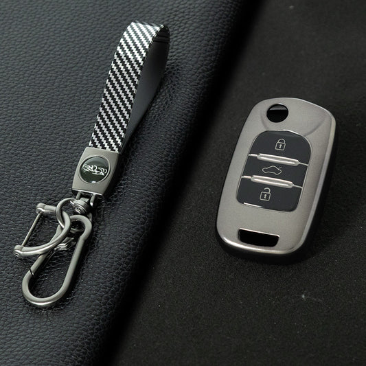 WUA1T1 Black-Metal Gray Plating Car Key Cover For Wuling S1 Baojun 730 510 560 310 630 310W Car Key Cover Case Bag Protector