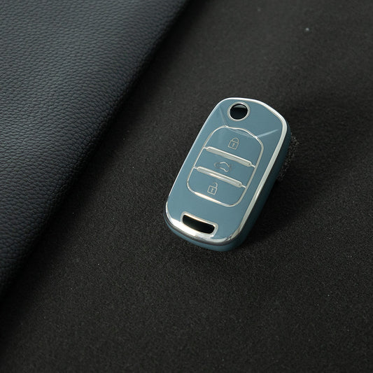 WUA1T1 Granny Grey-Silver Plating Car Key Cover For Wuling S1 Baojun 730 510 560 310 630 310W Car Key Cover Case Bag Protector