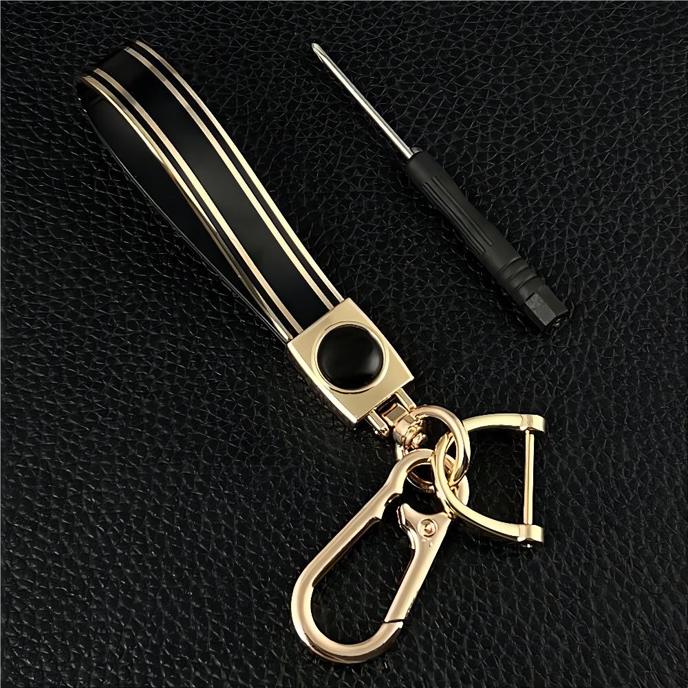 Custom Luxury Premium Keyring TPU Golden Silver  Car Keychain with UV Printing