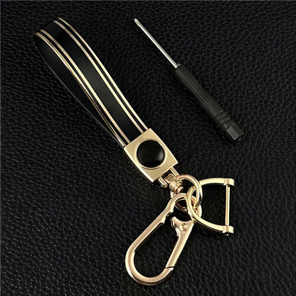 Custom Luxury Premium Keyring TPU Golden Silver  Car Keychain with UV Printing