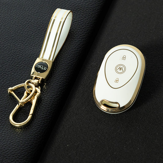 AAC1T1 White-Gold Plating Car Key Cover For Aima Luna Bubble Universal Electric Bicycle Car Key Accessories