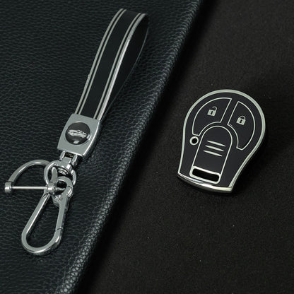 NIE2T1 Black-Silver Plating TPU Car Key Cover for Nissan Sylphy MARCH TIIDA X-TRAIL Qashqai KICKS SUNNY