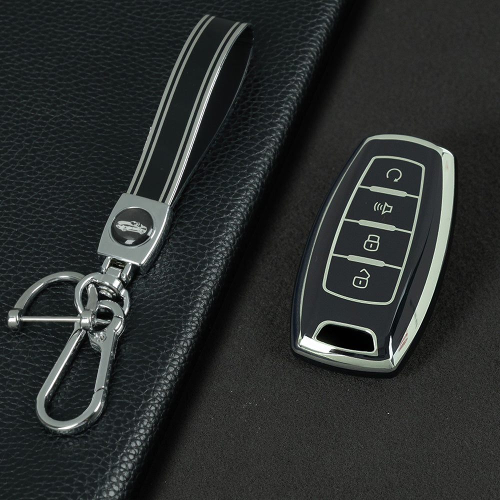 GRA3T1 Black-Silver Plating TPU Car Key Case for Great Wall Haval Hover H1 H4 H6 H7 H8 H9