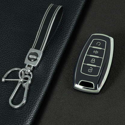 GRA3T1 Black-Silver Plating TPU Car Key Case for Great Wall Haval Hover H1 H4 H6 H7 H8 H9