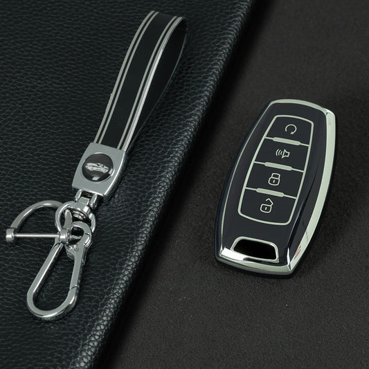 GRA3T1 Black-Silver Plating TPU Car Key Case for Great Wall Haval Hover H1 H4 H6 H7 H8 H9