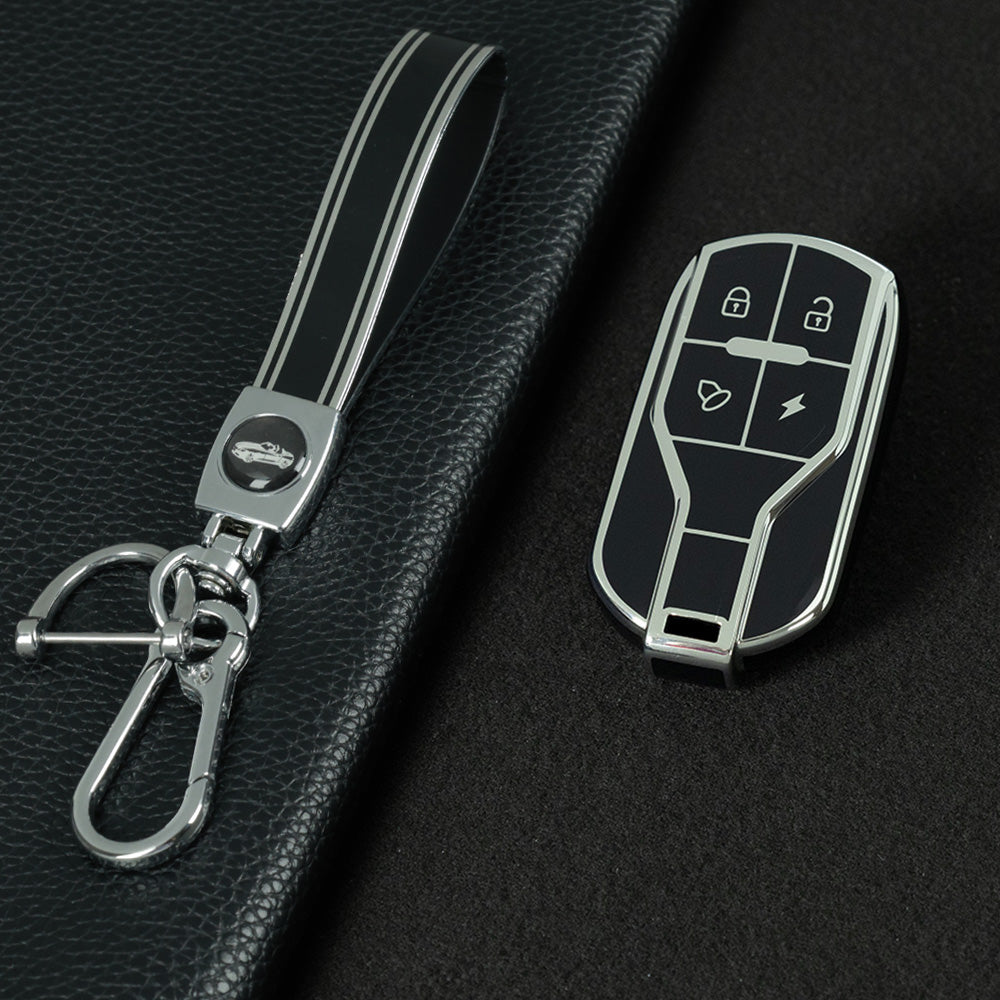 TLA1T1 Black-Gold Plating Luxury TPU Key Protection Cover for TAILG Universal Electric Bike Keys