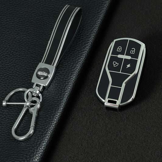 TLA1T1 Black-Gold Plating Luxury TPU Key Protection Cover for TAILG Universal Electric Bike Keys