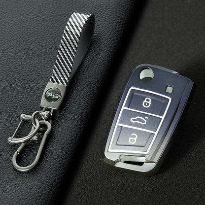 VOA1T1 Gradient Gray Car Key Cover For Volkswagen Golf 3 buttons