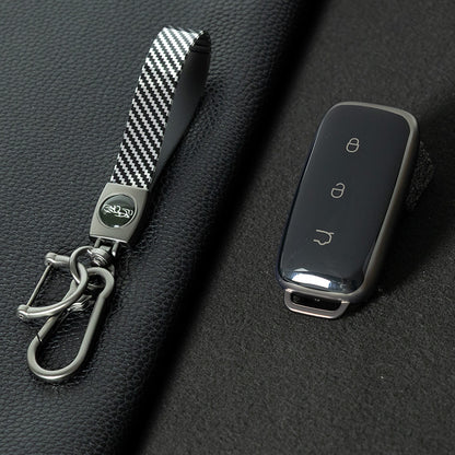 GEE1T1 Black-Metal Gray Plating Car Key Cover For Geely Galaxy L7Plus Keycase L6max Shell E8 Starship