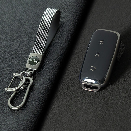 GEE1T1 Black-Metal Gray Plating Car Key Cover For Geely Galaxy L7Plus Keycase L6max Shell E8 Starship