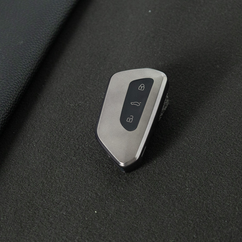 VOC1T1 Black-Metal Gray Plating Car Key Cover For Volkswagen Golf 8 MK8 ID3 ID4 Cupra Skoda Octavia A8 SEAT Leon MK4 Formentor Tarraco