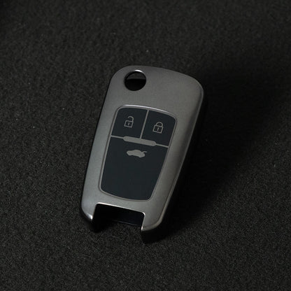 CED1T1 Black-Metal Gray Plating 3 Button Soft TPU Car Key Case For Buick/Opel For Chevrolet Cruze Epica Lova Camaro Impala Aveo Malibu Sail Orlando
