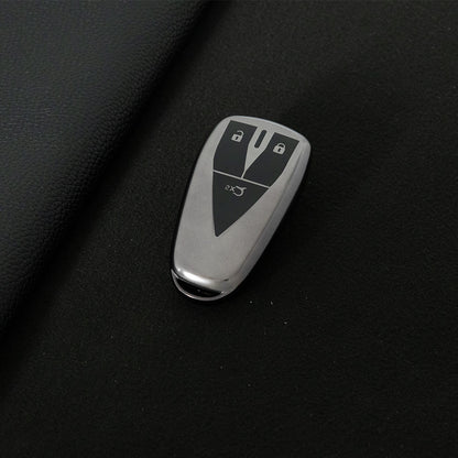 CHC1T1 Black-Metal Gray Plating Car Key Cover For TPU Car Key Cover Shell Remote Key Protection Case Car Interior Accessories  Changan CS35 CS55 CS75 PLUS 2019