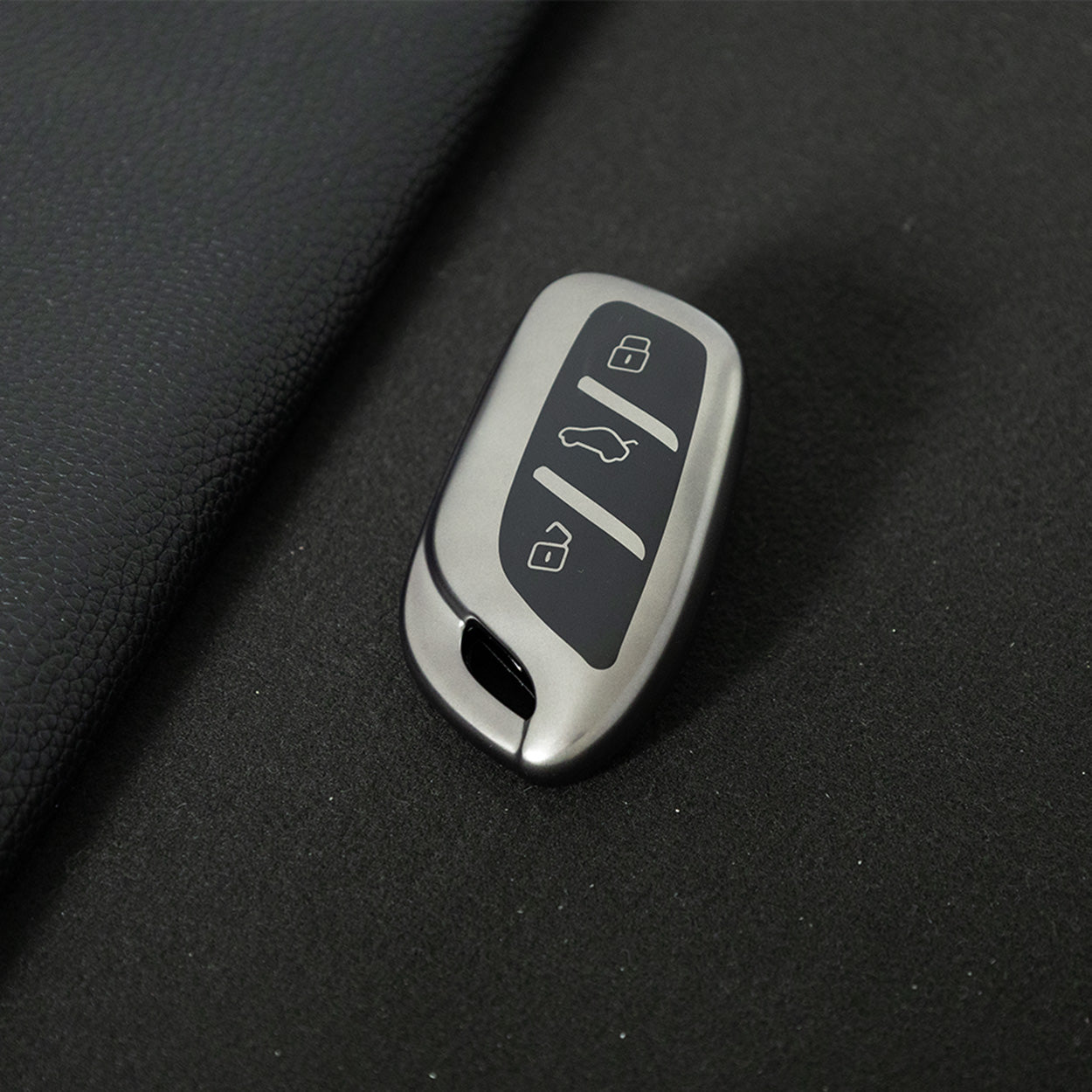 ROB1T1 Black-Metal Gray Plating Car Key Cover For Roewe RX5 MG ZS GT GS 350 360 750 W5 Class Accessories Soft TPU Protection Car Case Shell