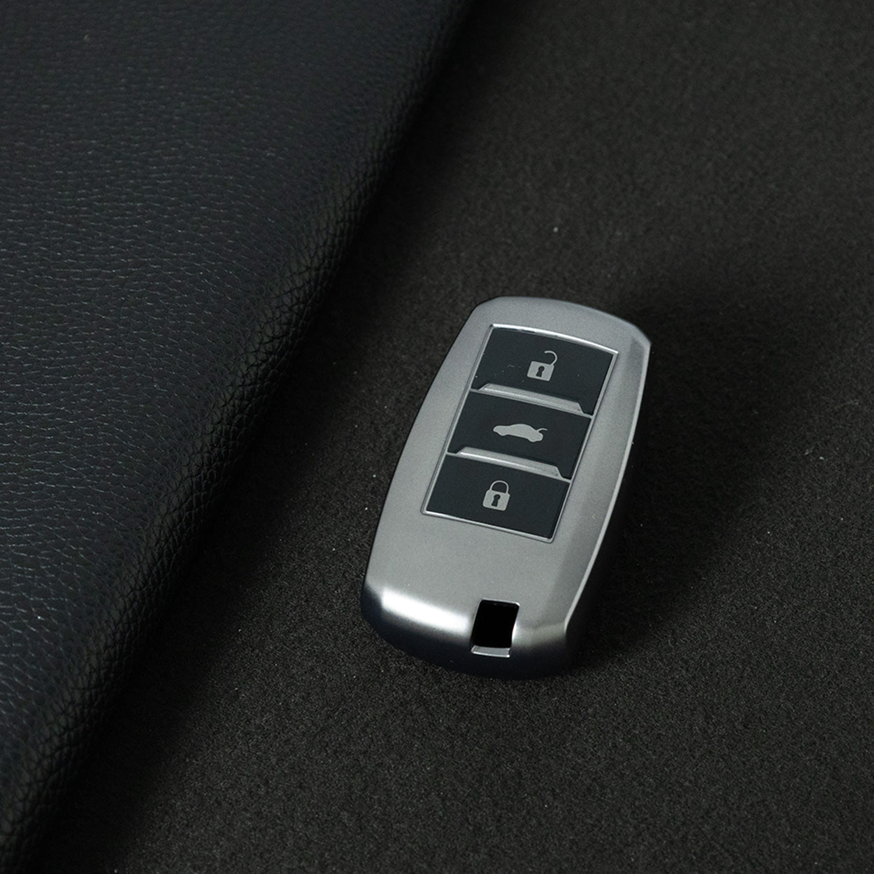 CHA1T1 Black-Metal Gray Plating Car Key Cover Premium Soft TPU Car Key Case Cover Shell for CHANGAN CS15 CS35 CS55 CS75 RAETON CC EADO LUMIN Key Rings Keychain Bag