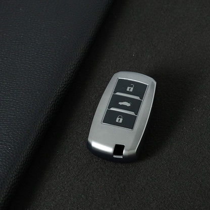 CHA1T1 Black-Metal Gray Plating Car Key Cover Premium Soft TPU Car Key Case Cover Shell for CHANGAN CS15 CS35 CS55 CS75 RAETON CC EADO LUMIN Key Rings Keychain Bag