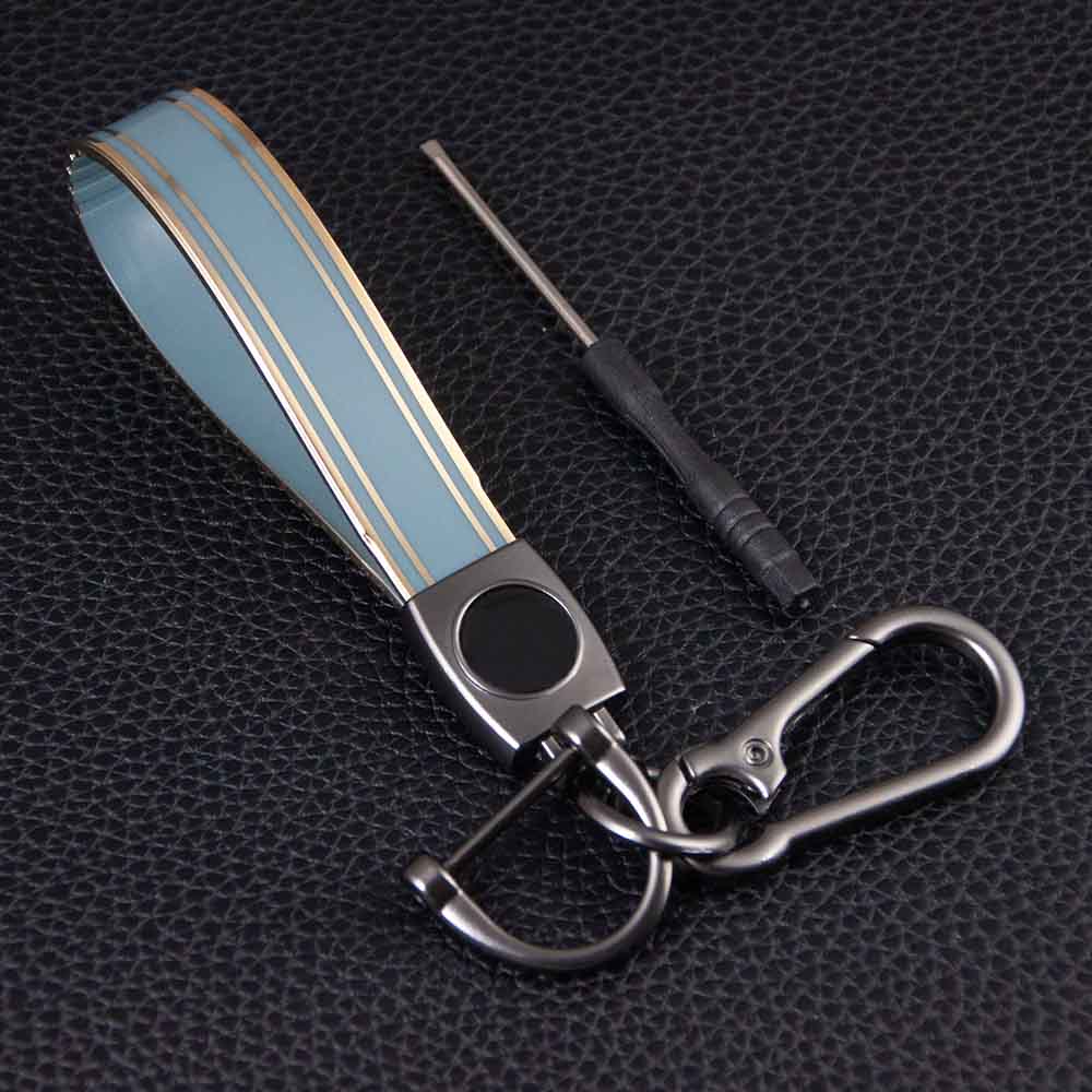 Custom Luxury Premium Keyring TPU Golden Silver  Car Keychain with UV Printing