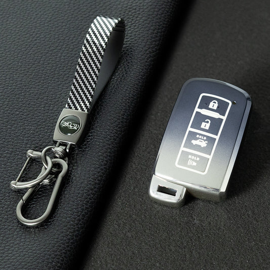 TOD6T1 Gradient Gray Car Key Cover For Toyota Camry TPU Car Key Case Cover Bag Shell Fob Protector 4 Button TPU Car Remote Key Fob Cover Case