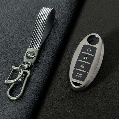 NIB4T1 Black-Metal Gray Plating Car Key Cover for Nissan Note Qashqai Pathfinder Rogue Versa Murano Infiniti Q50 Accessories Car Key