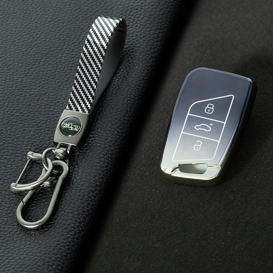 VOD1T1 Gradient Gray Car Key Cover For VW Polo Lavda Jetta Beetle Passat B5 B6 B7 Bora Santana Tiguan Car Key Cover