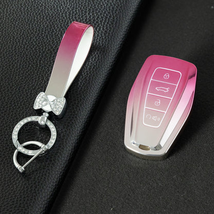 GEB3T1 Gradient Pink Car Key Cover For Geely Auto Tugella EPro Emgrand L S GS GL EV RS Coolray Atlas Pro Proton X7 Geometry Fob