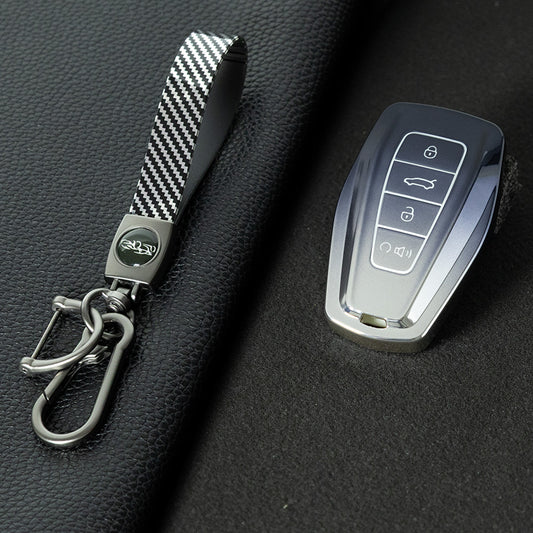 GEB3T1 Gradient Gray Car Key Cover For Geely Auto Tugella EPro Emgrand L S GS GL EV RS Coolray Atlas Pro Proton X7 Geometry Fob