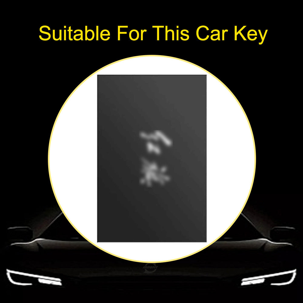 HNE1T1 Black-Silver Plating TPU Car Key Case Cover Applicable to Hongqi H5 card key cover, 23 models, H9, HS7, H7 buckle, EQM5E-HS3