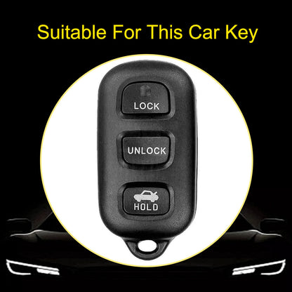TOM3T1 White-Gold Plating TPU Car Key Case Cover for Toyota Camry Sequoia Levin Harrier