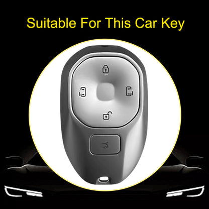 TRF1T1 White-Gold Plating TPU Car Key Cover for GAC New Energy Trumpchi Aion S V Y LX GS7 GS8 GM8 GS5 GA6 GM6