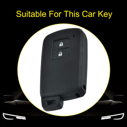 TOD2T1 Black-Gold Plating TPU 2 Buttons Car Key Cover Case for Toyota Rav4 2021 Hybrid Camry 2020 Prado Corolla Sedan 2019