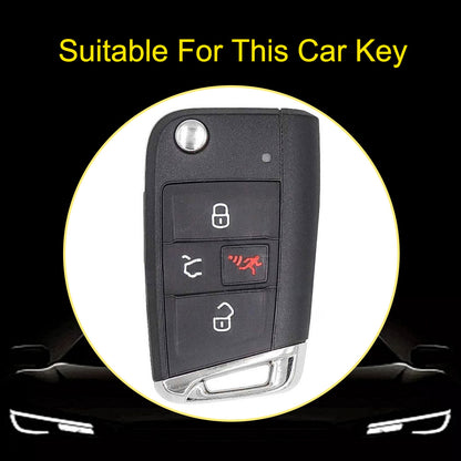 VOA2T1 Black-Gold Plating Suitable for Volkswagen car key cover case Sagitar Tiguan L Bora polo Tayron Lavida Lamando Golf T-Roc TACQUA Tharu