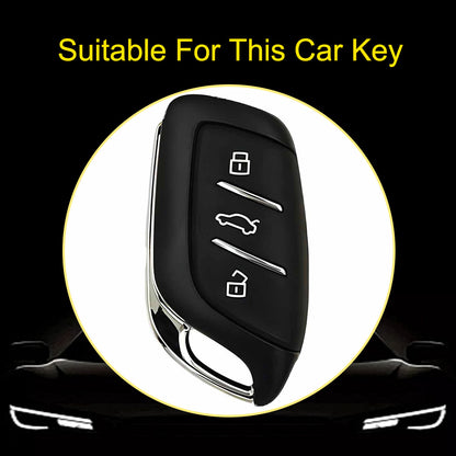 ROB1T1 Black-Gold Plating Car Key Cover For Roewe RX5 MG ZS GT GS 350 360 750 W5 Class Accessories Soft TPU Protection Car Case Shell