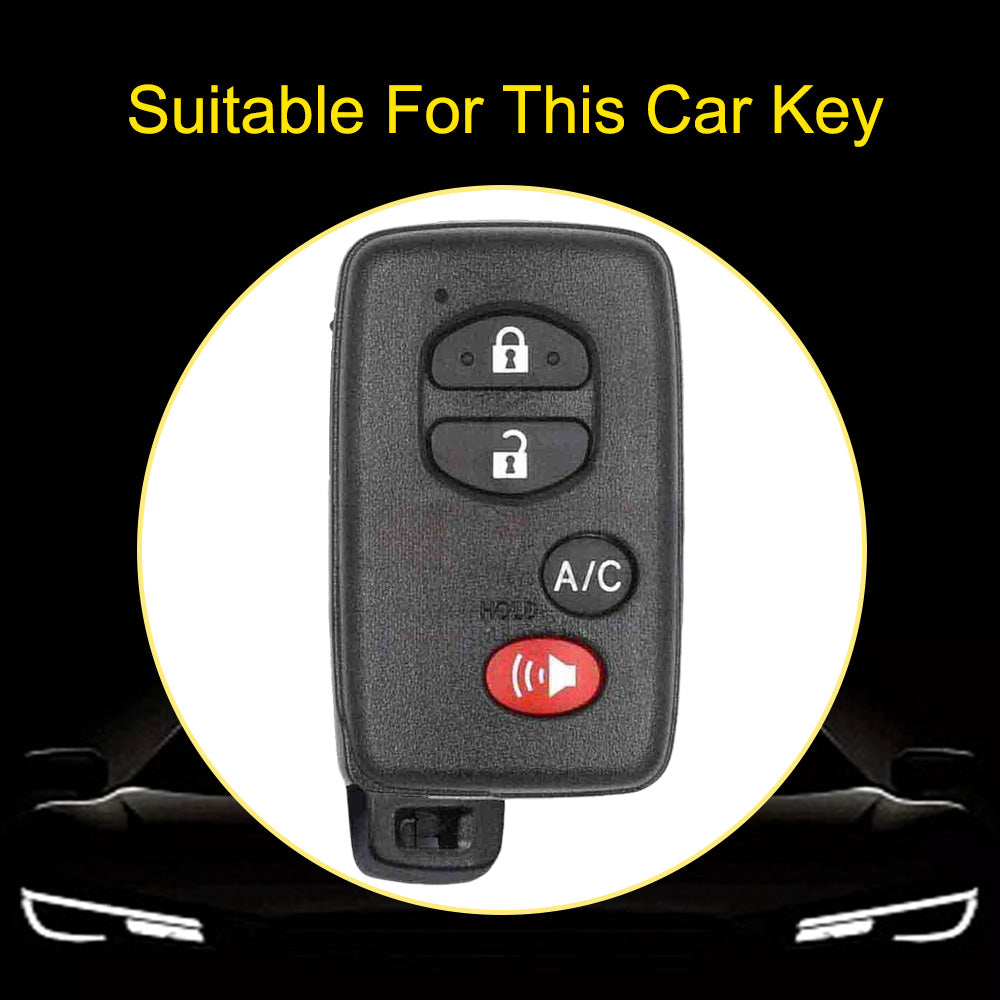 TOG4T1 White-Gold Plating Soft TPU Car Key Case Cover for Toyota Camry Highlander Crown Prado Land Cruiser Vitz Prius Corolla Accessories