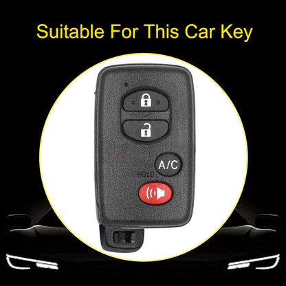 TOG4T1 White-Gold Plating Soft TPU Car Key Case Cover for Toyota Camry Highlander Crown Prado Land Cruiser Vitz Prius Corolla Accessories