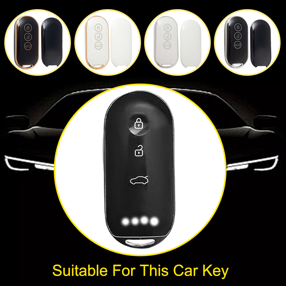 AIB1T1 White-Silver Plating Car Key Cover for AITO M7 M5 Auto Key Accessories Reasonable Price Premium