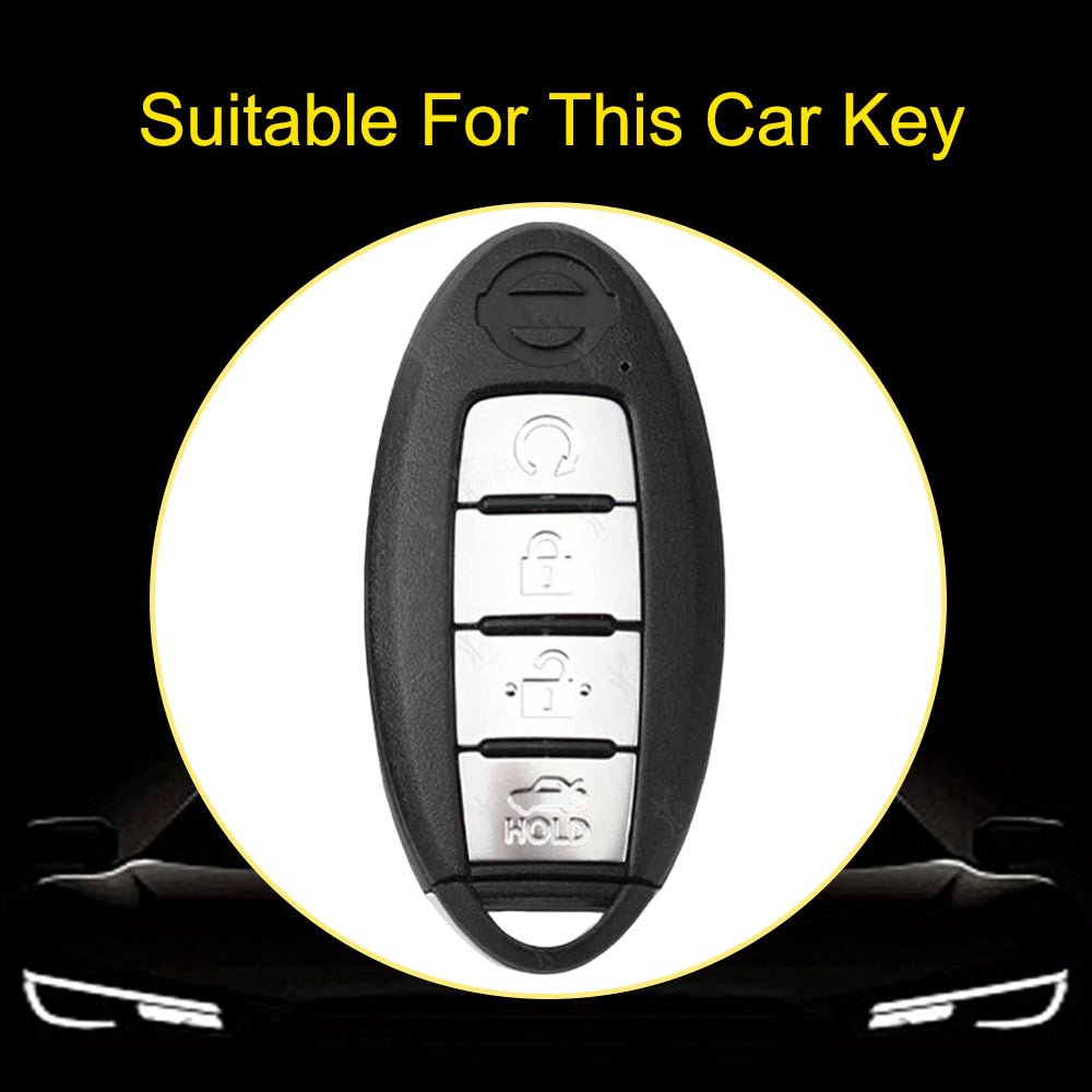NIB4T1 Black-Gold Plating Car Key Cover for Nissan Note Qashqai Pathfinder Rogue Versa Murano Infiniti Q50 Accessories Car Key