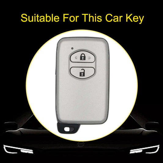 TOG2T1 Purple-Silver Plating Car Key Cover Soft TPU Car Key Case Cover for Toyota Camry Highlander Crown Prado Land Cruiser Vitz Prius Corolla Accessories
