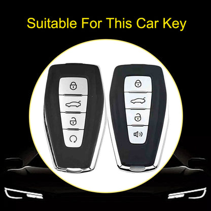 GEB3T1 Granny Grey-Gold Plating Car Key Cover For Geely Auto Tugella EPro Emgrand L S GS GL EV RS Coolray Atlas Pro Proton X7 Geometry Fob