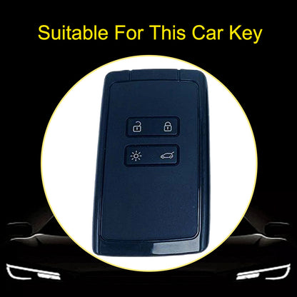 REA1T1 Black-Gold Plating Car Key Cover TPU Premium Soft Car Key Case Cover Shell for Renault Koleos Kadjar Talisman FLUENCE CAPTUR Key Ring Keychain Bag Accessory
